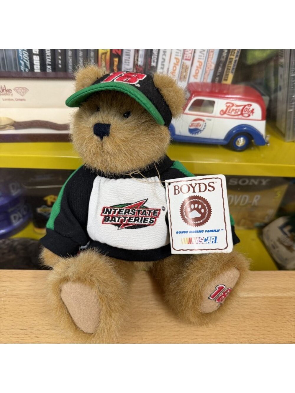 NASCAR Bobby Labonte #18 By Boyds Plush 7 Inch Bear Retired Outfit Cap